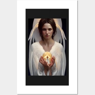 Beautiful Female Praying Angel Ethereal Fantasy Art Posters and Art